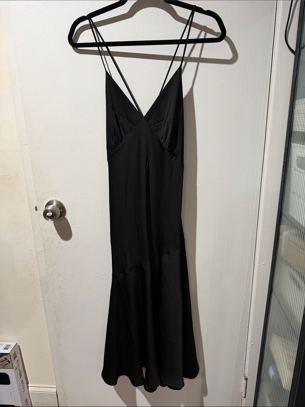 Banana Republic Black Maxi Slip Dress with Double Spaghetti Straps